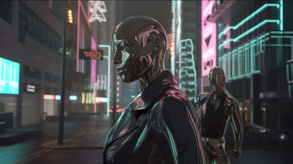 cenário-cyberpunk-com-replicantes,-destacando-temas-de-identidade-e-niilismo,-inspirado-em-Blade-Runner-2049,-com-um-tom-filosófico